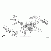 Схема вузла: Копірний вал & Вилки & Вал перемикання для Honda CRF250 CRF250R