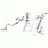 Схема узла: Задний тормозной цилиндр для Honda CBR900RR CBR919RR Fireblade