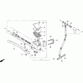 Схема узла: Brake master cylinder для Honda GL1500 Gold Wing Aspencade