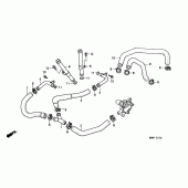 Схема узла: Труба водная для Honda XL600 Transalp