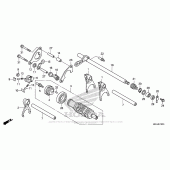 Схема вузла: Gearshift Drum (1) для Honda VFR1200 Crosstourer