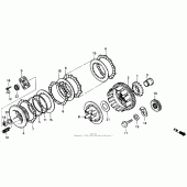 Схема вузла: Зчеплення для Honda XL600 Transalp