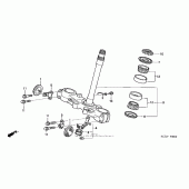 Схема вузла: Рульова траверса для Honda XR250