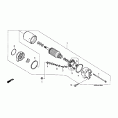 Схема узла: Стартер электрический для Honda VF750 Magna