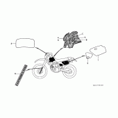 Схема узла: Label read the manual (RS) для Honda XR250