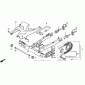 Схема вузла: Задній важіль (Маятник) для Honda CBR600 CBR600F3