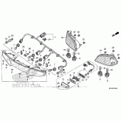 Схема вузла: Задній ліхтар (Стоп-сигнал) для Honda GL1800 Gold Wing