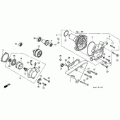 Схема вузла: Водяний насос (VT1100CS / CT) для Honda VT1100 Shadow