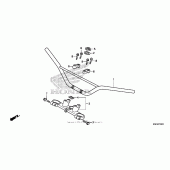 Схема вузла: Верхня траверса & Кліпон керма для Honda CRF150 CRF150RB