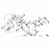 Схема вузла: Вихлопна система (07- 09) для Honda CRF250 CRF250R