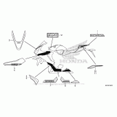 Схема вузла: Mark + Stripe (2) для Honda CBR1000 CBR1000RR Fireblade