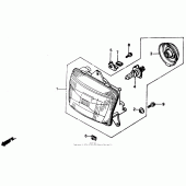Схема узла: Фара для Honda VTR250 VTR
