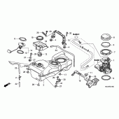 Схема узла: Топливный бак для Honda GL1800 Gold Wing