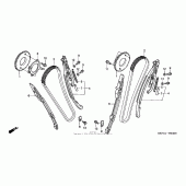 Схема узла: Цепь ГРМ & Натяжитель & Успокоитель для Honda VTX1800