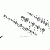 Схема вузла: Трансмісія для Honda XR650