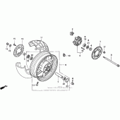 Схема вузла: Заднє колесо для Honda CBR900RR CBR919RR Fireblade