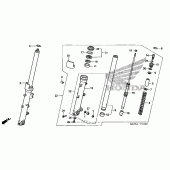 Схема вузла: Вилка передньої осі для Honda VFR800 Interceptor