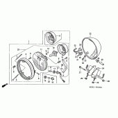 Схема вузла: Фара (E / ED / F / H / KO / U / 2ED) для Honda VT750 Black Widow