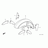 Схема вузла: Переднє крило для Honda GL1500 F6C