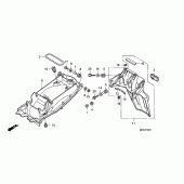 Схема узла: Заднее крыло (CBF600S8/SA8/N8/NA8) для Honda CBF600