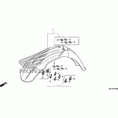 Схема вузла: Переднє крило для Honda CRF450 CRF450X