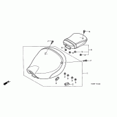 Схема вузла: Сидіння для Honda VT125 Shadow
