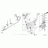 Схема узла: Задний тормозной цилиндр для Honda CRF250 CRF250L