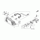 Схема вузла: Задній ліхтар (Стоп-сигнал) для Honda VFR750F Interceptor