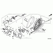 Схема вузла: Taillight (1) для Honda VT750 Shadow Aero