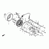 Схема узла: Left crankcase cover/ generator для Honda VT600 Shadow VLX