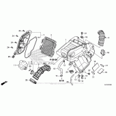 Схема узла: Воздушный фильтр для Honda CRF250 CRF250RL Rally