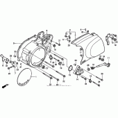 Схема вузла: Ліва кришка картера для Honda VT1100 Shadow ACE