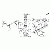 Схема вузла: Задній гальмівний циліндр для Honda VT1100 Shadow Aero