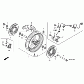 Схема узла: Передние колесо для Honda CBR1000 CBR1000RR Fireblade