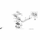 Схема узла: Вторичный воздушный фильтр для Honda VT750 Shadow Spirit