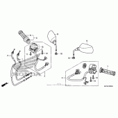 Схема узла: Пульт управления рулевой для Honda FSC600 Silver Wing