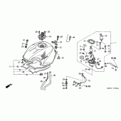 Схема узла: Топливный бак для Honda CBR600 CBR600FR Racing Edition