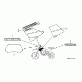 Схема узла: Наклейки (XR650R1) для Honda XR650