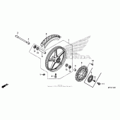 Схема узла: Front wheel (2) для Honda VT1300 Sabre