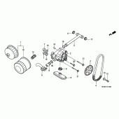 Схема узла: Масляный фильтр/маслонасос для Honda XL650 Transalp