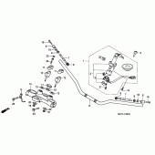 Схема вузла: Верхня траверса і Кліпон керма для Honda XL1000V Varadero
