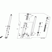 Схема узла: Вилка передней оси для Honda XL1000V Varadero
