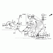 Схема вузла: Задній гальмівний циліндр для Honda CB1100