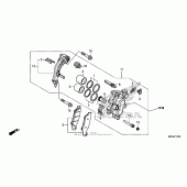 Схема вузла: Передній гальмівний супорт для Honda CRF450 CRF450R