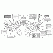 Схема вузла: Інформаційні наклейки для Honda XL125 Varadero