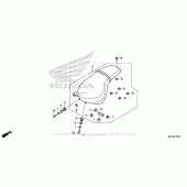 Схема вузла: Сидіння 1 для Honda VT1300 Stateline