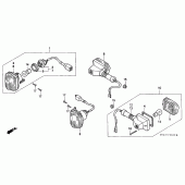 Схема вузла: Поворотники для Honda NX650 Dominator