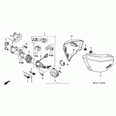 Схема вузла: Бічний обтічник для Honda VTX1300
