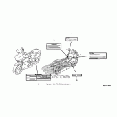 Схема вузла: Інформаційні наклейки для Honda NSA700 DN-01