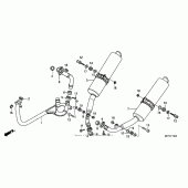 Схема вузла: Вихлопна система для Honda RVT1000R RVT RC51